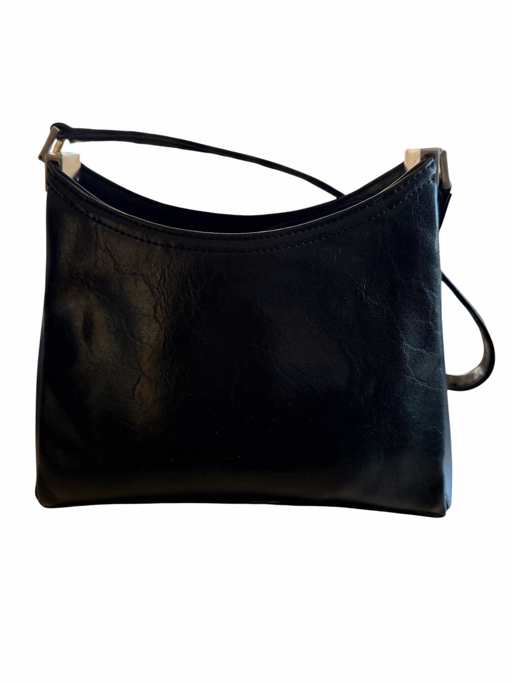 Liz Claiborne Accessories Black Faux Leather Shoulder Bag